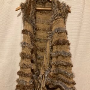 Vintage Rabbit Fur Knit Vest